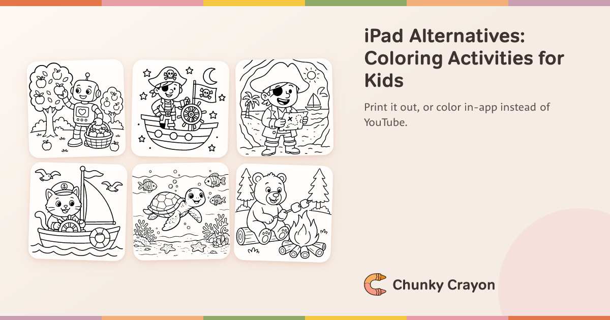 iPad Alternatives: Coloring Activities for Kids | Chunky Crayon